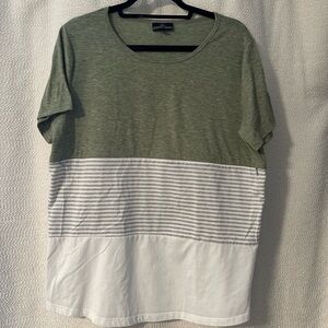 NURSING QUEEN NURSING T-SHIRT- 3 BLOCK COLORBLOCK- GREEN